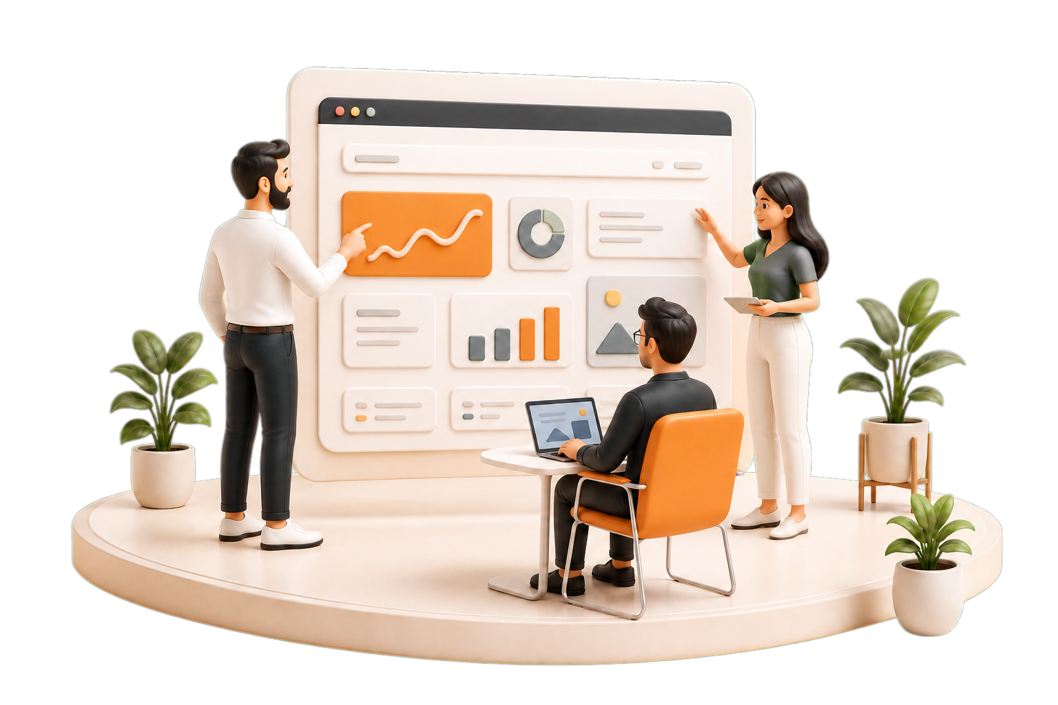 Indian Web Services team planning website, SEO and lead generation growth